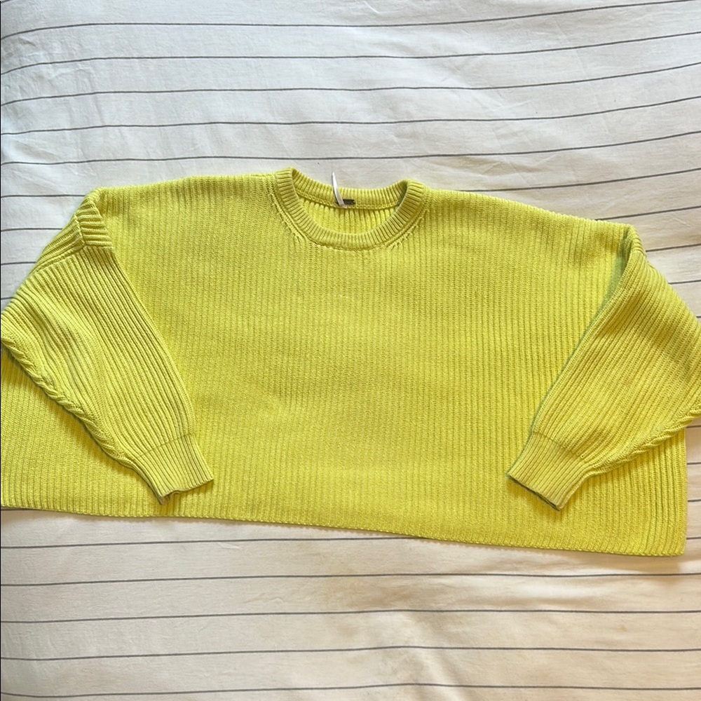 Free People Cropped Cotton Sweater
